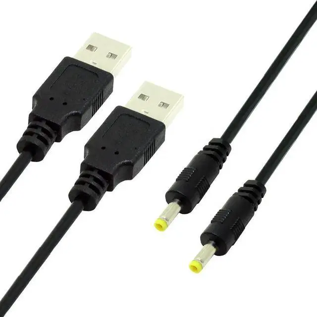 Main image of AJMRTC 2Pcs 150cm 24AWG USB 2.0 TypeA Male to 5V DC 4.0x1.7mm Round Power Plug Cable, USBA to DC Barrel Jack Power Cord for Routers, CCTV Cameras, LED Strips and 5V DC Powered Devices