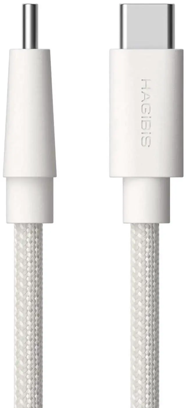 Main image of AJMRTC Wedge Joint USBC Cable, 240W Fast Charging Flexible USB TypeC Cord, 480Mbps Data Transfer, Compatible with iPhone 17 16 15 Pro Max, MacBook Pro Air, White, 1.6FT Short Charging Cable