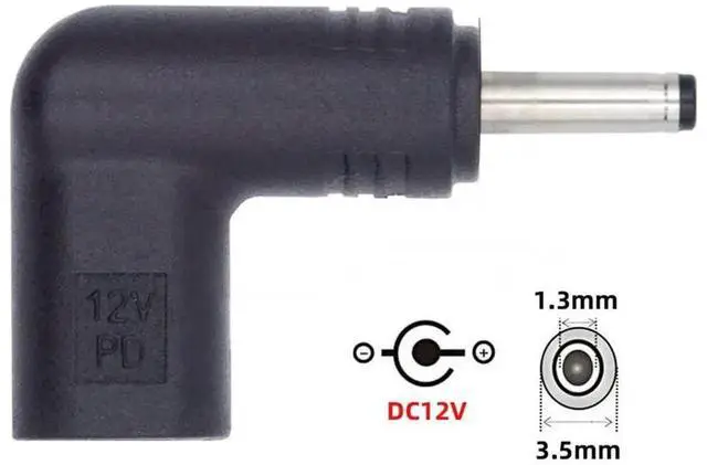 Alt view image 6 of 7 - AJMRTC USB 3.1 TypeC Female to DC 12V 3.5x1.3mm Plug PD Emulator Trigger Adapter, 90Degree Angled Barrel Power Converter for 12V DC Devices Powered by USBC PD Chargers
