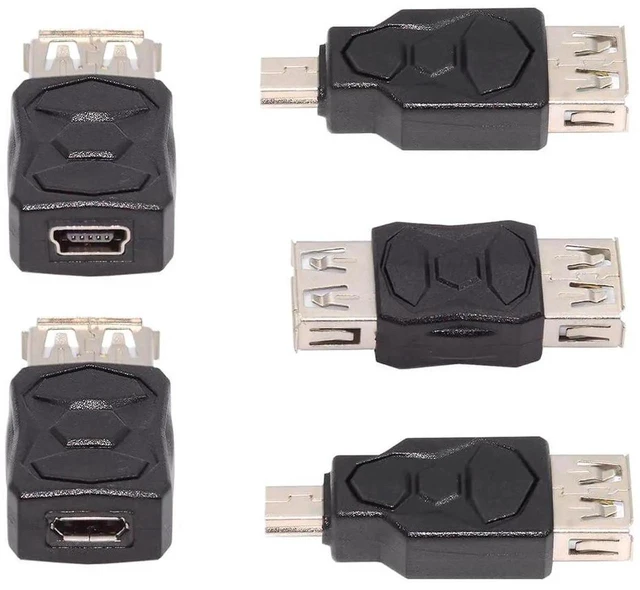 Main image of AJMRTC 3Pcs/Lot Micro USB 2.0 Male to 5Pin Mini USB Female Adapter, 480Mbps Data Sync 5V 2A Power Charging Converter for Smartphone, Camera, MP3 Player, GPS USBC Peripheral Extension Connector
