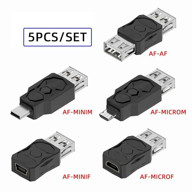 Alt view image 6 of 7 - AJMRTC 3Pcs/Lot Micro USB 2.0 Male to 5Pin Mini USB Female Adapter, 480Mbps Data Sync 5V 2A Power Charging Converter for Smartphone, Camera, MP3 Player, GPS USBC Peripheral Extension Connector