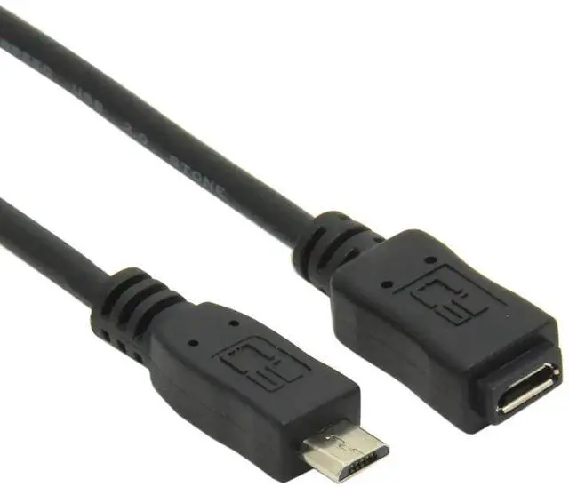 Main image of AJMRTC 50cm Full Pin Connected Micro USB 2.0 5Pin Male to Female Extension Cable, FullPin Through OTG Extension Cord for Android Phones, Tablets, Micro USB Devices Data & Power Extension