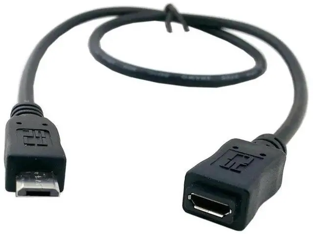 Alt view image 3 of 7 - AJMRTC 50cm Full Pin Connected Micro USB 2.0 5Pin Male to Female Extension Cable, FullPin Through OTG Extension Cord for Android Phones, Tablets, Micro USB Devices Data & Power Extension
