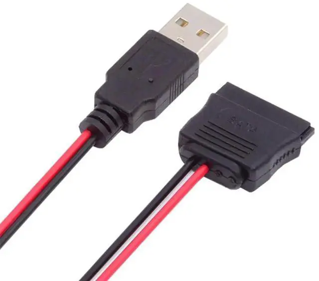 Alt view image 6 of 7 - AJMRTC Single USB 2.0 DC 5V to SATA 15Pin Power Cable, 5V 2A Max SATA Power Supply Cord for 2.5 Inch SATA HDD SSD Hard Disk Drive Power Supply Adapter Cable
