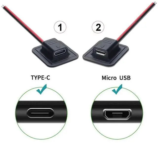 Alt view image 5 of 7 - AJMRTC 4Pcs/Lot Power Extension Cables, TypeC MicroUSB to DC 5.5x2.1mm & 3.5x1.35mm DC Power Cord for Backpack Charging, Electric Heating Pads, 5V DIY Power Supply Conversion Cables