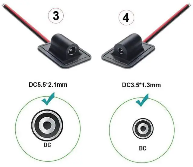 Alt view image 3 of 7 - AJMRTC 4Pcs/Lot Power Extension Cables, TypeC MicroUSB to DC 5.5x2.1mm & 3.5x1.35mm DC Power Cord for Backpack Charging, Electric Heating Pads, 5V DIY Power Supply Conversion Cables