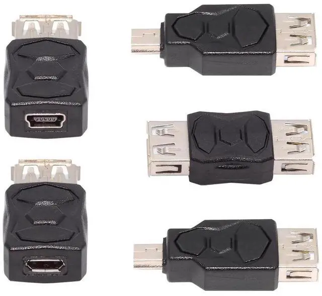 Main image of AJMRTC 3Pcs/Lot Micro USB 2.0 Male to 5Pin Mini USB Female Extension Adapter, 480Mbps Data Sync 5V 2A Power Charging Converter for Digital Cameras, MP3 Players, OldStyle Portable Devices