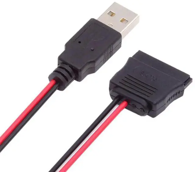 Alt view image 6 of 7 - AJMRTC USB 2.0 DC 5V to SATA 15Pin Power Cable, Max 5V 2A SATA Power Adapter Cord for 2.5Inch SATA HDD SSD Hard Disk Drive, Only for 2.5 Inch SATA Drives