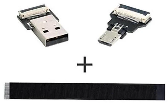 Alt view image 7 of 7 - AJMRTC USB 2.0 TypeA Male to Micro USB 5Pin Male Flat Slim FPC Cable, 200cm Flexible Thin Flat Ribbon Cord for FPV Drone, Hard Disk, Smartphone and Micro USB Powered Devices