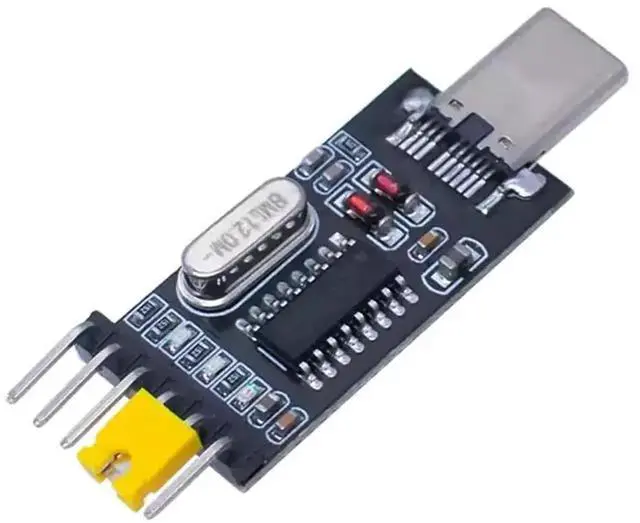 Main image of AJMRTC USBC Male to TTL Serial Adapter Board, CH340G CH340 Chip 3.3V 5V Selectable Voltage Serial Converter Module, Replacement for PL2303, Without Housing for DIY Electronic Project