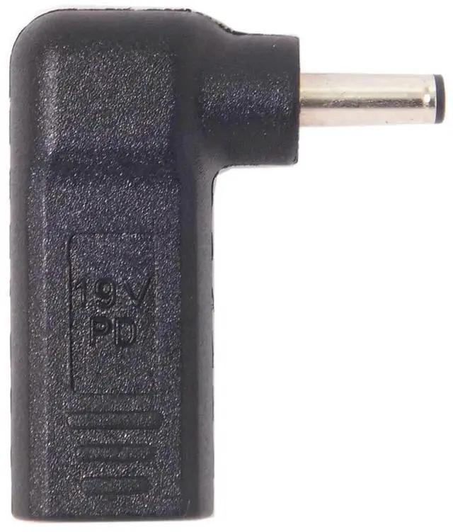 Main image of AJMRTC 90 Degree Angled USBC to DC 19V PD Emulator Trigger Adapter, USB 3.1 TypeC Female to DC 4.0×1.3mm Male Barrel Power Converter for 19V DC Jack Laptops, CenterPositive Polarity