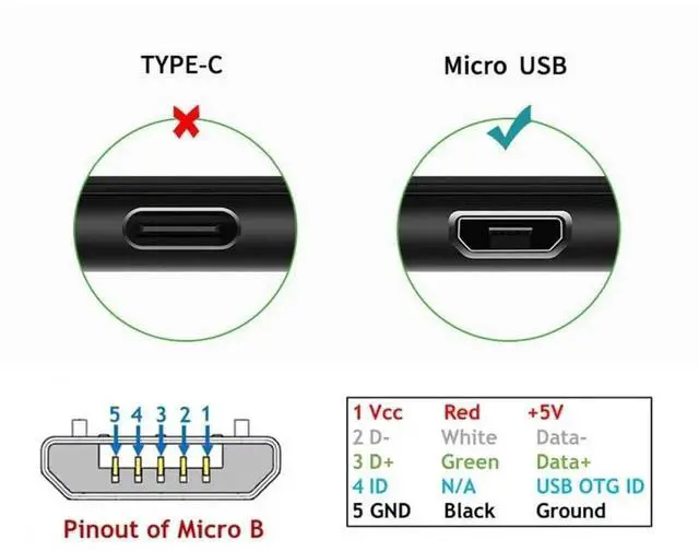 Alt view image 3 of 7 - AJMRTC 20cm Micro USB 2.0 5Pin FullPin Connected Male to Female Extension Cable, Complete IDPin Connection Supports OTG Function for Tablet, Smartphone and MicroUSB Powered Devices