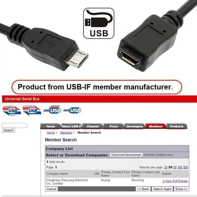 Alt view image 5 of 7 - AJMRTC 20cm Micro USB 2.0 5Pin FullPin Connected Male to Female Extension Cable, Complete IDPin Connection Supports OTG Function for Tablet, Smartphone and MicroUSB Powered Devices