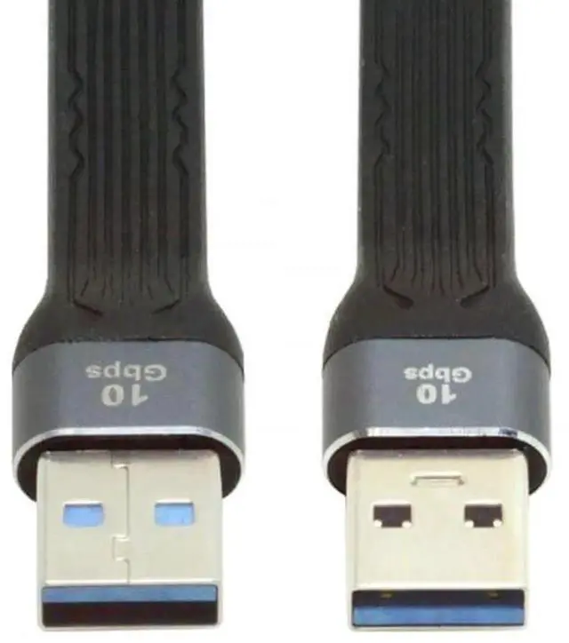 Alt view image 3 of 7 - AJMRTC 13cm USB 3.1 TypeA Male to USB3.0 TypeA Male Flat Slim FPC Extension Cable, 10Gbps Super Speed Flat Ribbon Data Cord for Laptop, Desktop, HighSpeed USB Storage and DIY Internal Wiring