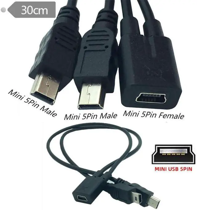 Alt view image 2 of 7 - AJMRTC 20cm Mini USB 2.0 Female to Dual Mini USB 5Pin Male YSplitter Charging Cable, DC 5V PowerOnly Extension Cord for Dual MiniUSB Powered Devices, GPS, Dash Cam, Old Handheld Gadgets