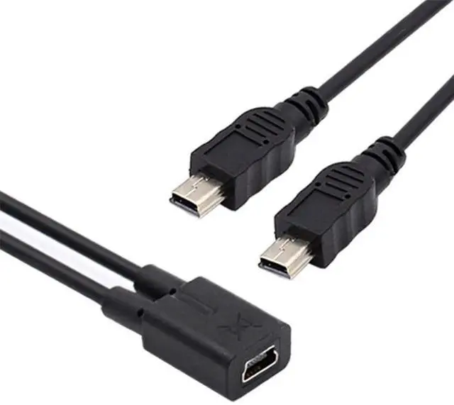 Alt view image 4 of 7 - AJMRTC 20cm Mini USB 2.0 Female to Dual Mini USB 5Pin Male YSplitter Charging Cable, DC 5V PowerOnly Extension Cord for Dual MiniUSB Powered Devices, GPS, Dash Cam, Old Handheld Gadgets