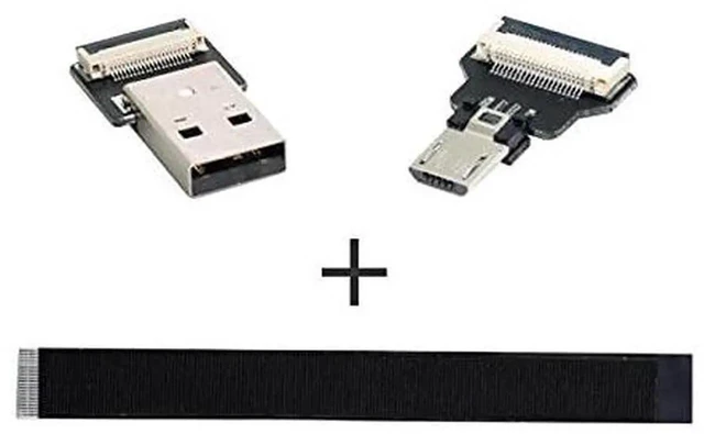 Alt view image 6 of 6 - AJMRTC USB 2.0 TypeA Male to Micro USB 5Pin Male Flat Slim FPC Cable, 200cm Flexible Thin Flat Ribbon Cord for FPV Drone, Hard Disk, Smartphone and Micro USB Powered DIY Devices