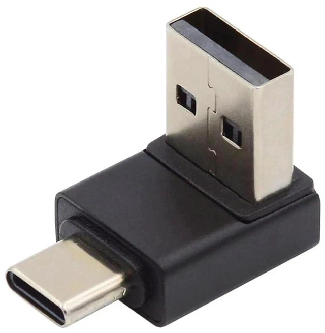 Main image of AJMRTC 90 Degree DownAngled USB3.0 TypeA Male to USB 3.1 TypeC Male Cable, 10Gbps USB 3.2 Gen2 HighSpeed Data & Charging Cord for Laptop, Smartphone, USBC SSD and Portable Peripherals