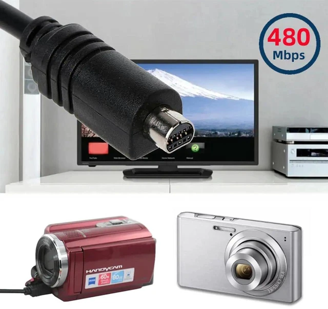 Alt view image 3 of 7 - AJMRTC VMC15FS Compatible 10Pin Proprietary to USB Data Sync Cable, Replacement Data Transfer Cord for Sony Handycam Digital Camcorder, Compatible with DCRHC, DCRSR, HDRCX Series Cameras