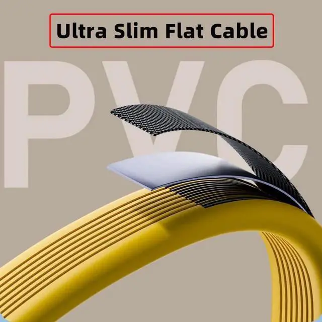 Alt view image 2 of 7 - AJMRTC 20Gbps USB4 Flat Slim FPC TypeC Extension Cable 20cm, Male to Female USB4.0 Cord, Support 100W PD Charging, 8K 5K Video Output, Compatible with Thunderbolt 3/4 for Laptop Docking Station