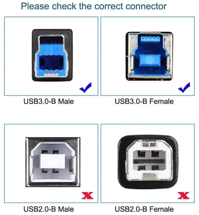 Alt view image 6 of 7 - AJMRTC USB 3.0 MicroB Male to TypeB Female Extension Cable 30cm, 5Gbps HighSpeed Data Sync Cord for External Hard Drives, SSD, Cameras, Printers, Scanners, Storage Disk Data Transfer Cable