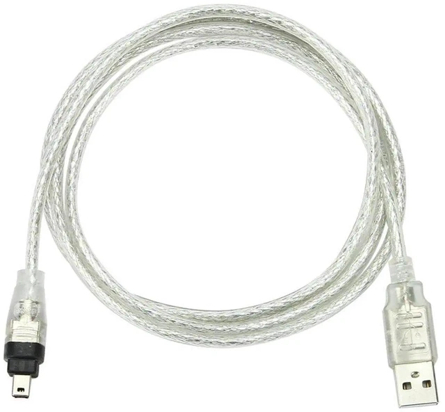 Alt view image 5 of 7 - AJMRTC USBA Male to Firewire IEEE 1394 4Pin Male iLink Adapter Cable, DV Video Transfer Cord for Sony DCRTRV75E Handycam Camcorder, Legacy MiniDV Camera Connection Cable for Archiving Old Video Foo