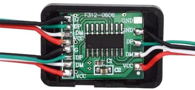 Alt view image 4 of 7 - AJMRTC USB 2.0 1 to 2 Port HUB Splitter PCBA Board with SR StrainRelief Cover, DIY OEM Circuit Board Module with 3.0mm Cable, Internal USB Hub Board for Custom Case Mod, Electronic Project Accessorie