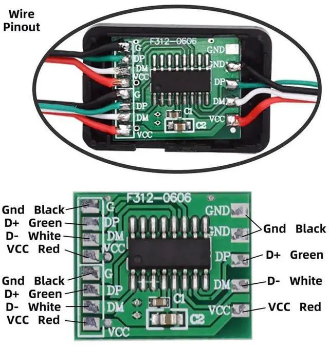 Alt view image 7 of 7 - AJMRTC USB 2.0 1 to 2 Port HUB Splitter PCBA Board with SR StrainRelief Cover, DIY OEM Circuit Board Module with 3.0mm Cable, Internal USB Hub Board for Custom Case Mod, Electronic Project Accessorie