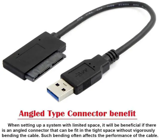 Alt view image 6 of 7 - AJMRTC USB 3.0 to Micro SATA 7+9 16 Pin 90 Degree Angled Adapter Cable 10cm, 1.8 Inch Micro SATA SSD Hard Drive Converter Cord for 1.8" Micro SATA HDD SSD Data Power Connection