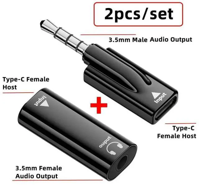 Alt view image 5 of 7 - AJMRTC 2Pcs USBC Female to 3.5mm Male & Female AUX MIC Sound Card Adapter, 16Bit 48KHz TypeC Audio Converter for Headphone Microphone, Compatible with Laptop Tablet Smartphone