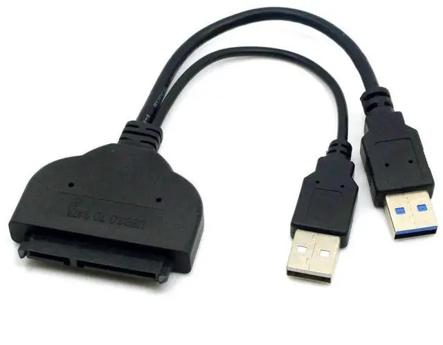 Alt view image 3 of 7 - AJMRTC USB 3.0 to SATA & MicroSATA Hard Drive Adapter with Extra USB Power Cable, Converter for 1.8Inch MicroSATA and 2.5Inch SATA HDD SSD, Data Backup & Disk Reading Tool