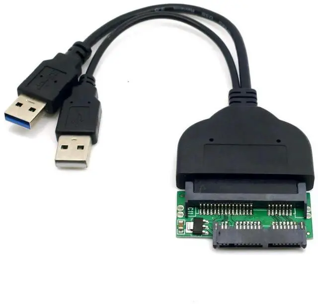 Alt view image 6 of 7 - AJMRTC USB 3.0 to SATA & MicroSATA Hard Drive Adapter with Extra USB Power Cable, Converter for 1.8Inch MicroSATA and 2.5Inch SATA HDD SSD, Data Backup & Disk Reading Tool