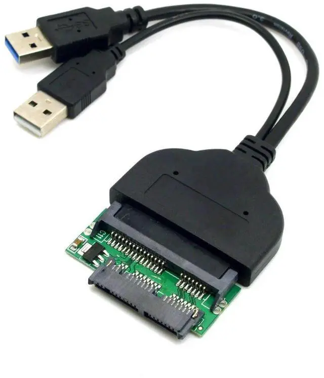 Alt view image 5 of 7 - AJMRTC USB 3.0 to SATA & MicroSATA Hard Drive Adapter with Extra USB Power Cable, Converter for 1.8Inch MicroSATA and 2.5Inch SATA HDD SSD, Data Backup & Disk Reading Tool