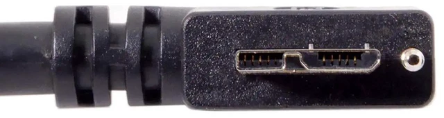 Alt view image 3 of 7 - AJMRTC 1.2M 90Degree RightAngled USB3.0 MicroB Male with ScrewLock Mount Data Cable, 5Gbps Machine Vision Cord for Industrial CCD Camera, HighSpeed Image Data Transmission