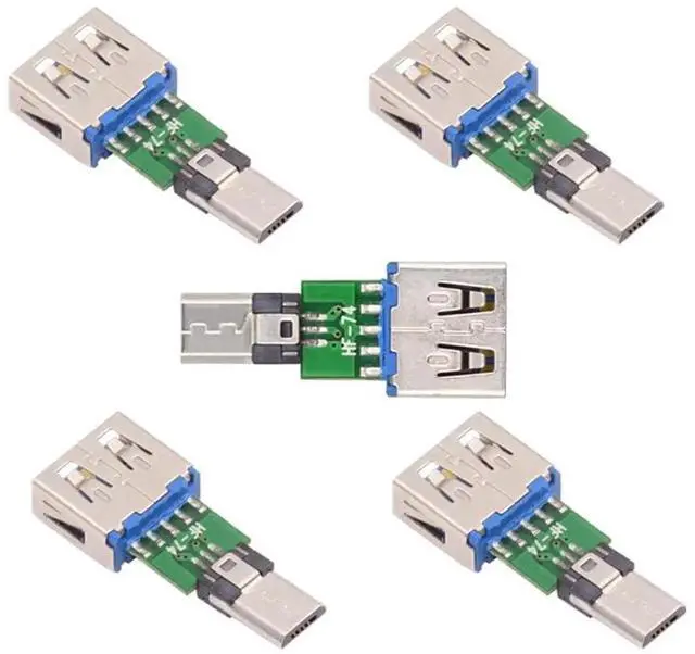 Main image of AJMRTC 5Pcs/Lot Micro USB 2.0 5Pin Male to USBA Female OTG PCBA Adapter, 480Mbps Data Transfer Converter for Android Smartphones, Tablets, Connect Flash Drive Mouse Keyboard Peripherals
