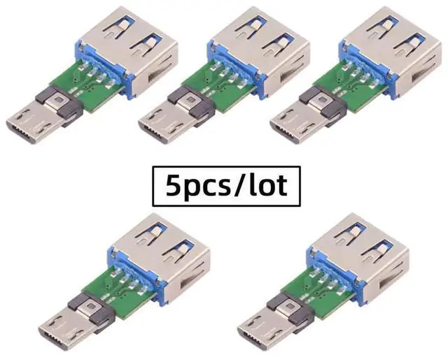 Alt view image 2 of 7 - AJMRTC 5Pcs/Lot Micro USB 2.0 5Pin Male to USBA Female OTG PCBA Adapter, 480Mbps Data Transfer Converter for Android Smartphones, Tablets, Connect Flash Drive Mouse Keyboard Peripherals