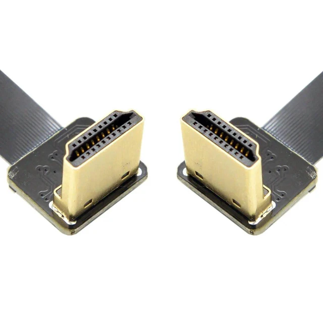 Alt view image 7 of 7 - AJMRTC 50cm Dual 90Degree Down Angled HDMI TypeA Male to Male FPC Flat Cable, UltraThin Flexible Ribbon Cord for FPV Drone, Multicopter Gimbal, Aerial Photography, HDTV Video Signal Transmission