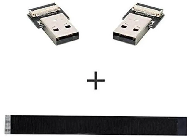 Alt view image 2 of 6 - AJMRTC 200CM USB 2.0 TypeA Male to Male Flat Slim FPC Ribbon Cable, 480Mbps UltraThin Flexible Cord for FPV Drone, External Disk, Scanner, Printer, Gimbal and Compact Internal Device Wiring