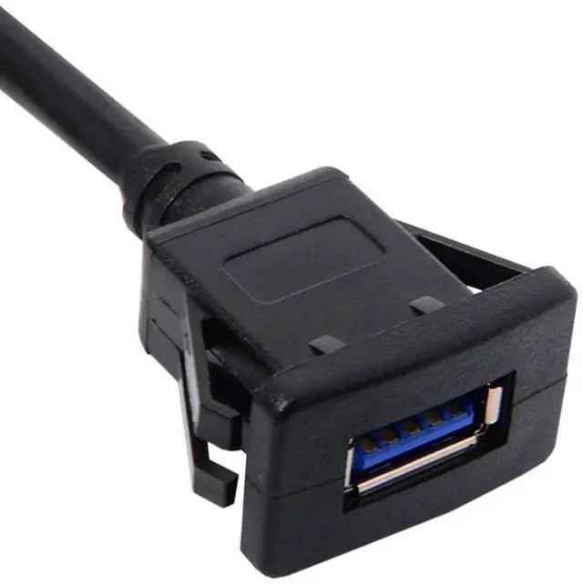 Alt view image 5 of 6 - AJMRTC 1M Waterproof Single USB 3.0 LatchMount Extension AUX Cable, USBA Male to Female Flush Panel Mount Cord for Car Dashboard, Truck, Boat, Motorcycle, Marine Vehicle Interior USB Port Expansion