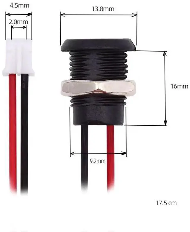 Alt view image 5 of 7 - AJMRTC 5Pcs Set Reversible TypeC Female DIY Socket to 2Pin Header Cable, 2.0mm Pitch Panel Mount DC 5V Power Supply Wire for DIY Projects, Electronic Repairs, Experimental Circuit Boards