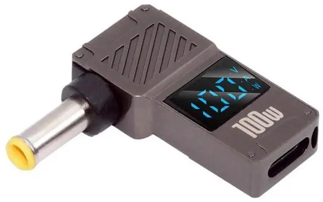 Main image of AJMRTC USBC TypeC to DC 5.0x1.0mm Jack PD Adapter, Smart LED Digital Display, Max 100W 20V 5A Output, 65W Compatible Power Charging Converter for DCBarrel Laptops