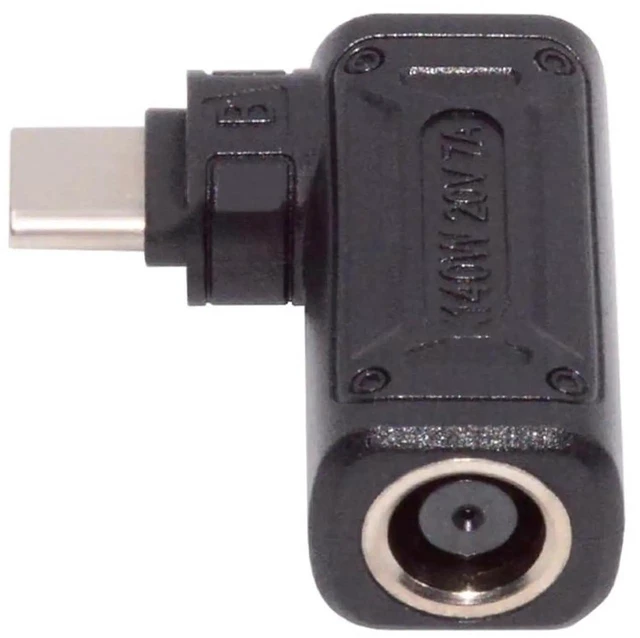 Main image of AJMRTC 90Degree Angled DC Jack 7.4x5.0mm Input to USBC TypeC Power Plug Adapter, 140W 100W PD Fast Charging Converter for USBC Laptops, Tablets, Smartphones