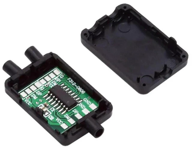 Alt view image 2 of 7 - AJMRTC USB2.0 HUB PCBA Board 1 to 2 Port Splitter Module with SR StrainRelief Cover, 3.0mm Pitch Cable, DIY OEM Replacement Part for Custom Electronics Project Device Modification