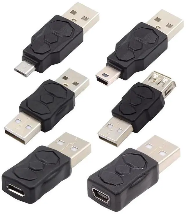 Main image of AJMRTC 5Pcs/Lot Micro USB 2.0 OTG Adapter Kit, 480Mbps Data Sync 5V 2A Power Charging Converter, TypeA Male to Mini USB 5Pin Female Connector for Android Phones, Cameras and Legacy USB Devices