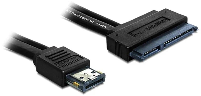 Alt view image 6 of 7 - AJMRTC 50CM eSATAp USB2.0 Combo to SATA 22Pin Cable, Dual 12V & 5V Power Over eSATA Cord for External 2.5 Inch 3.5 Inch SATA HDD SSD Hard Drives, Data & Power Combined Cable