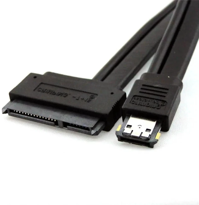 Alt view image 7 of 7 - AJMRTC 50CM eSATAp USB2.0 Combo to SATA 22Pin Cable, Dual 12V & 5V Power Over eSATA Cord for External 2.5 Inch 3.5 Inch SATA HDD SSD Hard Drives, Data & Power Combined Cable