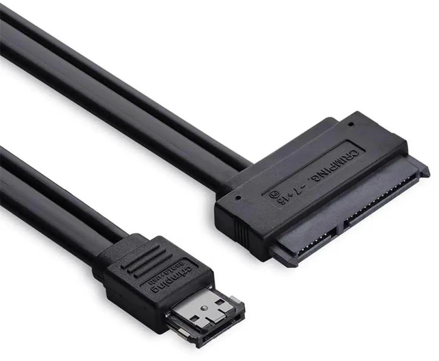 Alt view image 4 of 7 - AJMRTC 50CM eSATAp USB2.0 Combo to SATA 22Pin Cable, Dual 12V & 5V Power Over eSATA Cord for External 2.5 Inch 3.5 Inch SATA HDD SSD Hard Drives, Data & Power Combined Cable