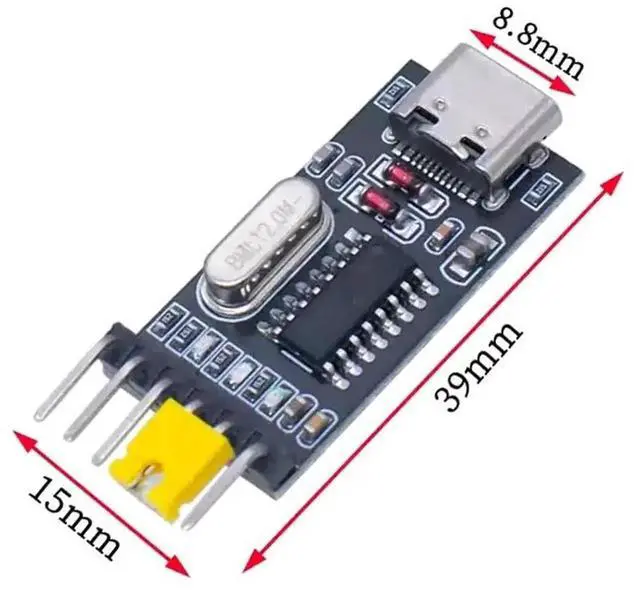 Alt view image 5 of 7 - AJMRTC USBC Female to TTL UART Serial Adapter Module, CH340G Chip 3.3V 5V Selectable Voltage Serial Programmer for STC Microcontroller, Replacement for PL2303, DIY Electronic Debug Tool