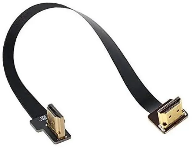 Alt view image 3 of 7 - AJMRTC 20CM Dual 90Degree RightUp Angled HDMI TypeA Male to Male FPC Flat Cable, UltraFlexible HDTV Ribbon Cord for FPV Multicopter, Brushless Gimbal, Drone Aerial Photography Video Transmission