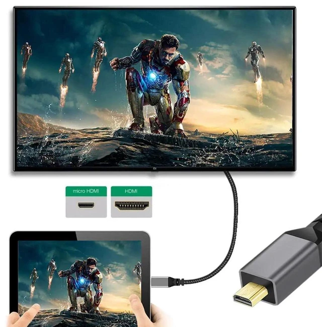 Alt view image 6 of 7 - AJMRTC 4K Micro HDMI 1.4 TypeD Male 90 Degree Right Angle to HDMI Female Extension Cable, RightAngled MicroHDMI Adapter Cord for DV, MP4 Camera, Action Cam, DC Digital Camera, Laptop Video Connectio